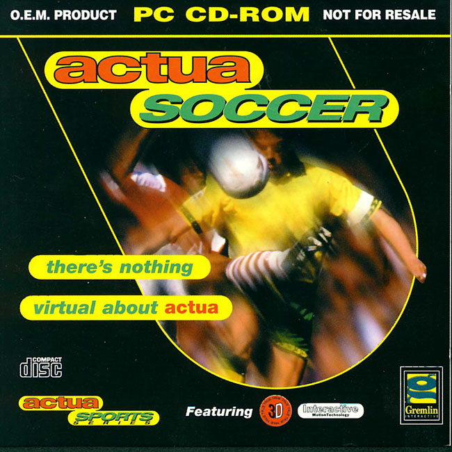 Actua Soccer - predn CD obal