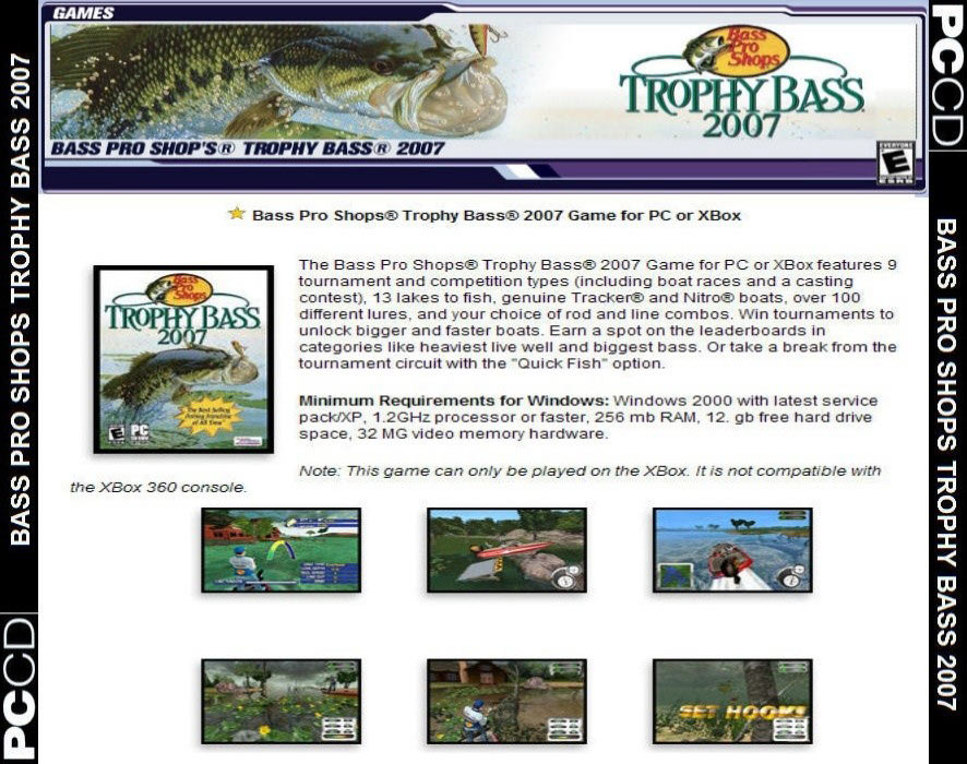 Bass Pro Shops: Trophy Bass 2007 - zadn CD obal