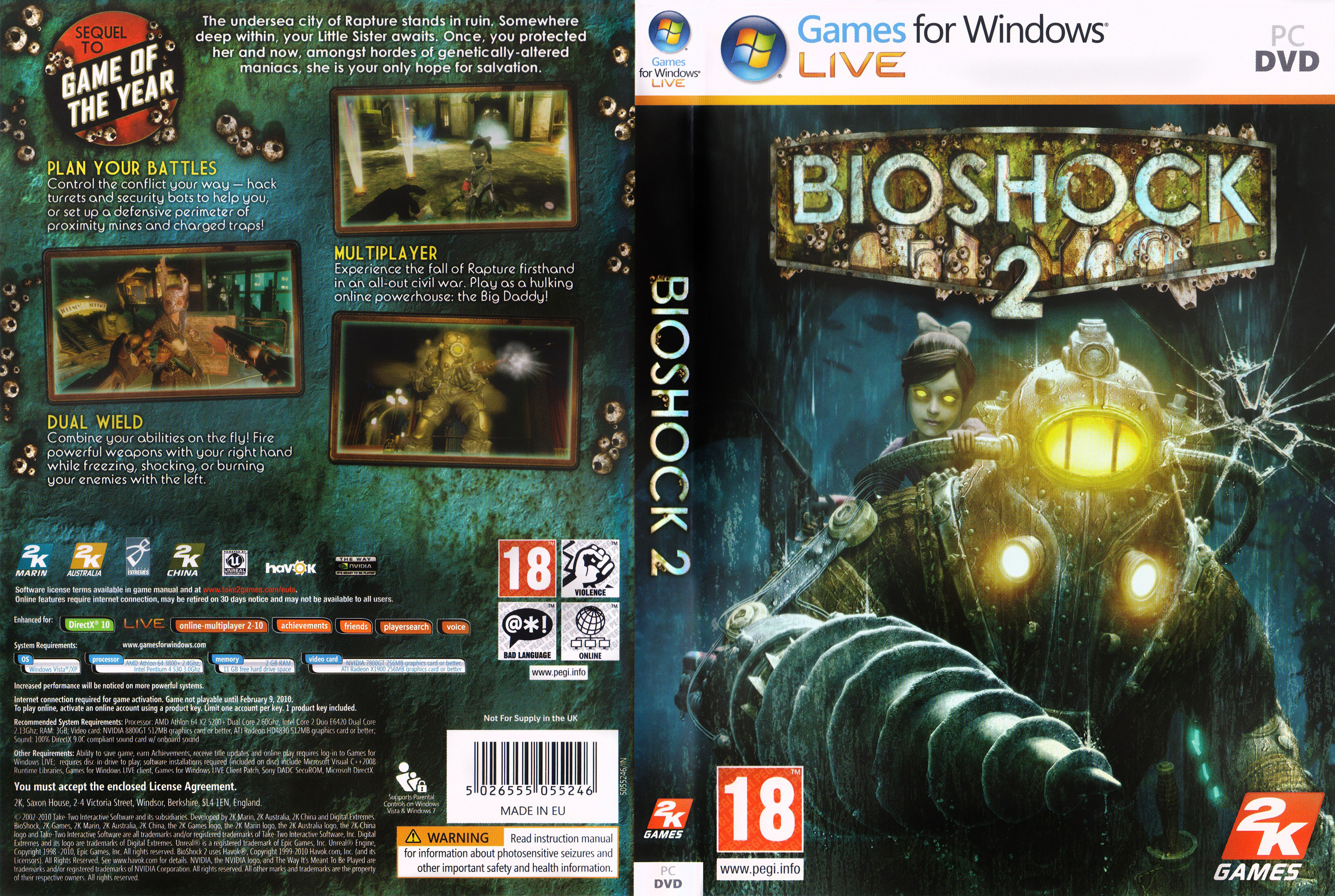 BioShock 2: Sea of Dreams - DVD obal