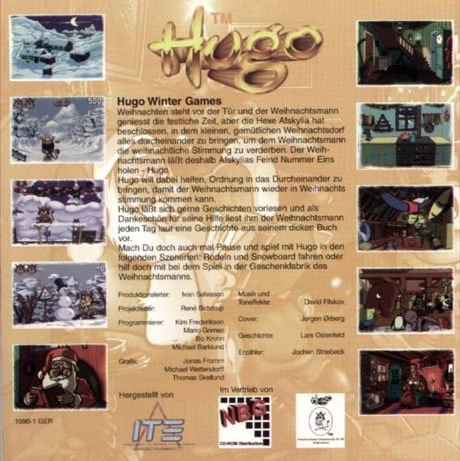Hugo: Winter Games - zadn vntorn CD obal