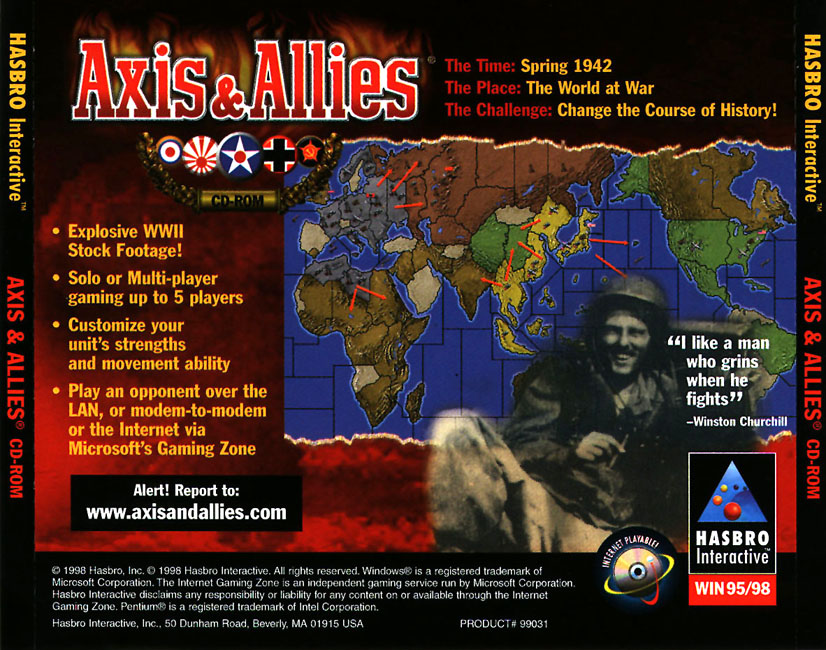 Axis and Allies (1998) - zadn CD obal
