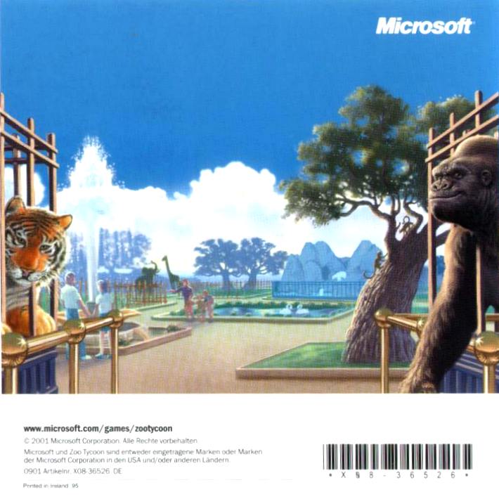 Zoo Tycoon - predn vntorn CD obal