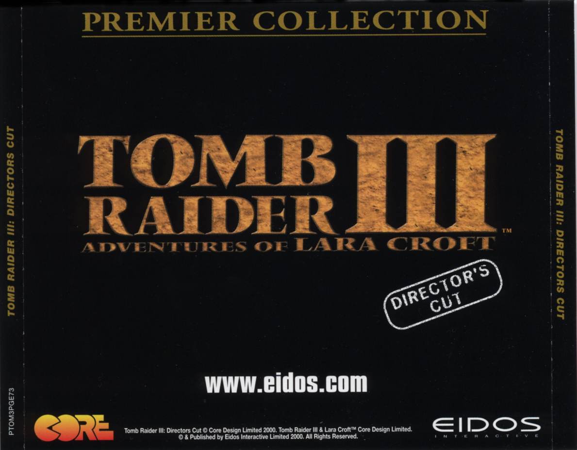 Tomb Raider 3: Director's Cut - zadn CD obal