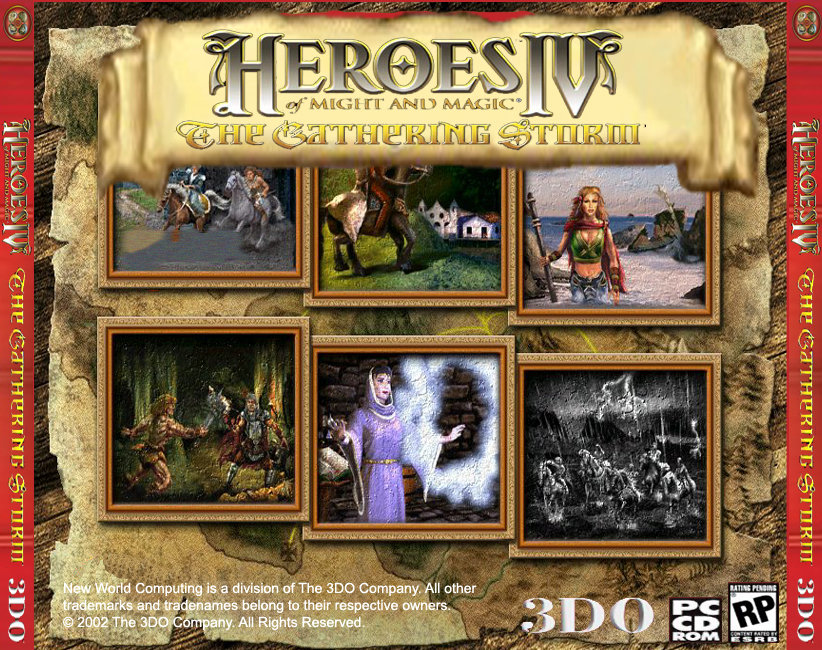 Heroes of Might & Magic 4: The Gathering Storm - zadn CD obal