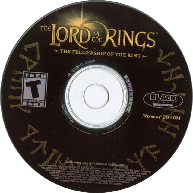 Lord of the Rings: The Fellowship of the Ring - CD obal 3