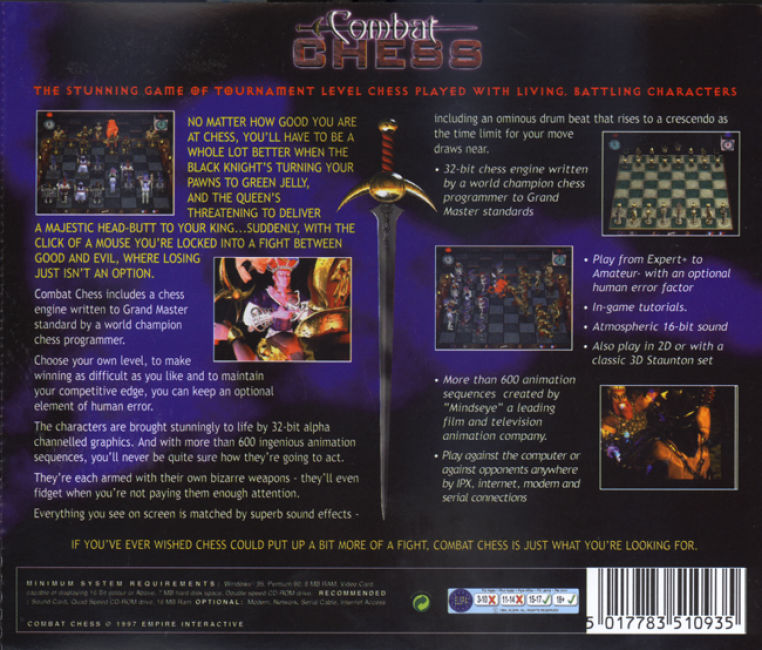 Combat Chess - zadn CD obal