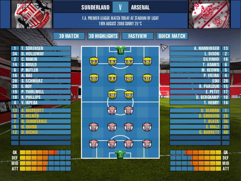 F.A. Premier League Football Manager 2001 - screenshot 6