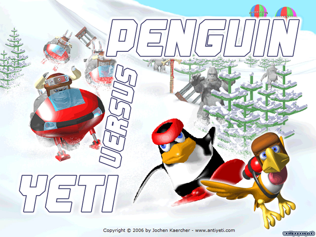 Penguin versus Yeti - wallpaper 1